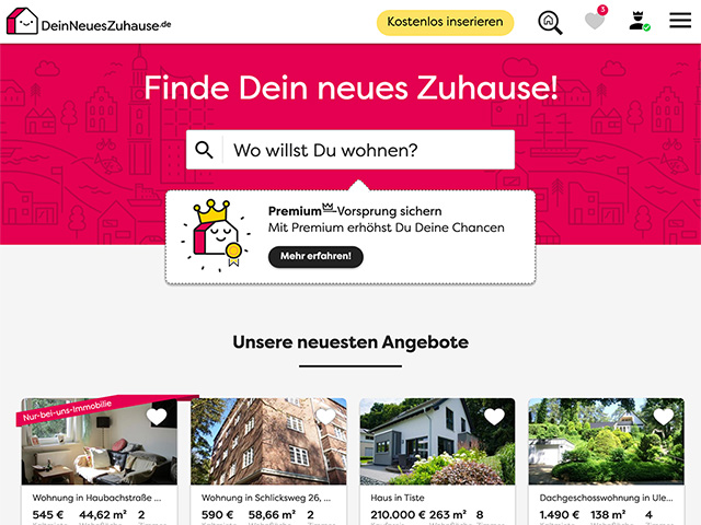 Screenshot DeinNeuesZuhause.de